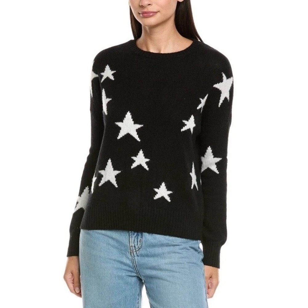 NWT‎ Philosophy Dropped-Shoulder 100% Cashmere Sweater Black Women's L MRSP $249